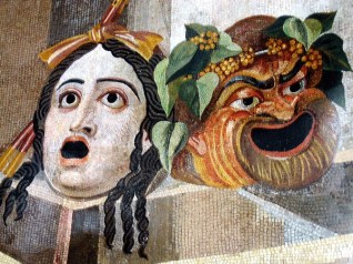 tragiccomicmaskshadriansvillamosaic