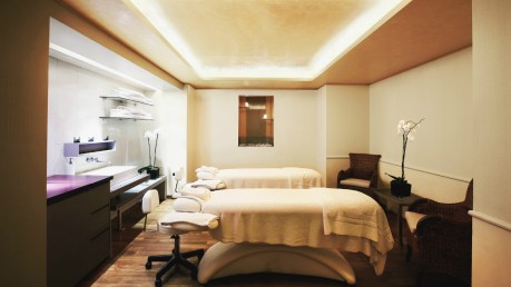 A treatment room at the luxurious Grande Bretagne Spa.